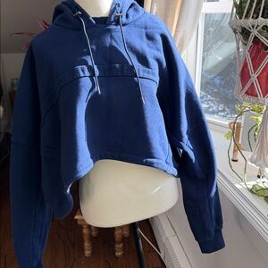 IVY PARK addidas Royal blue cropped sweatshirt